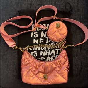 Kurt Geiger London Metallic Small Multi Crossbody Handbag. Color: Pale Pink
